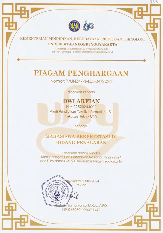 Mahasiswa Berprestasi UNY 2024