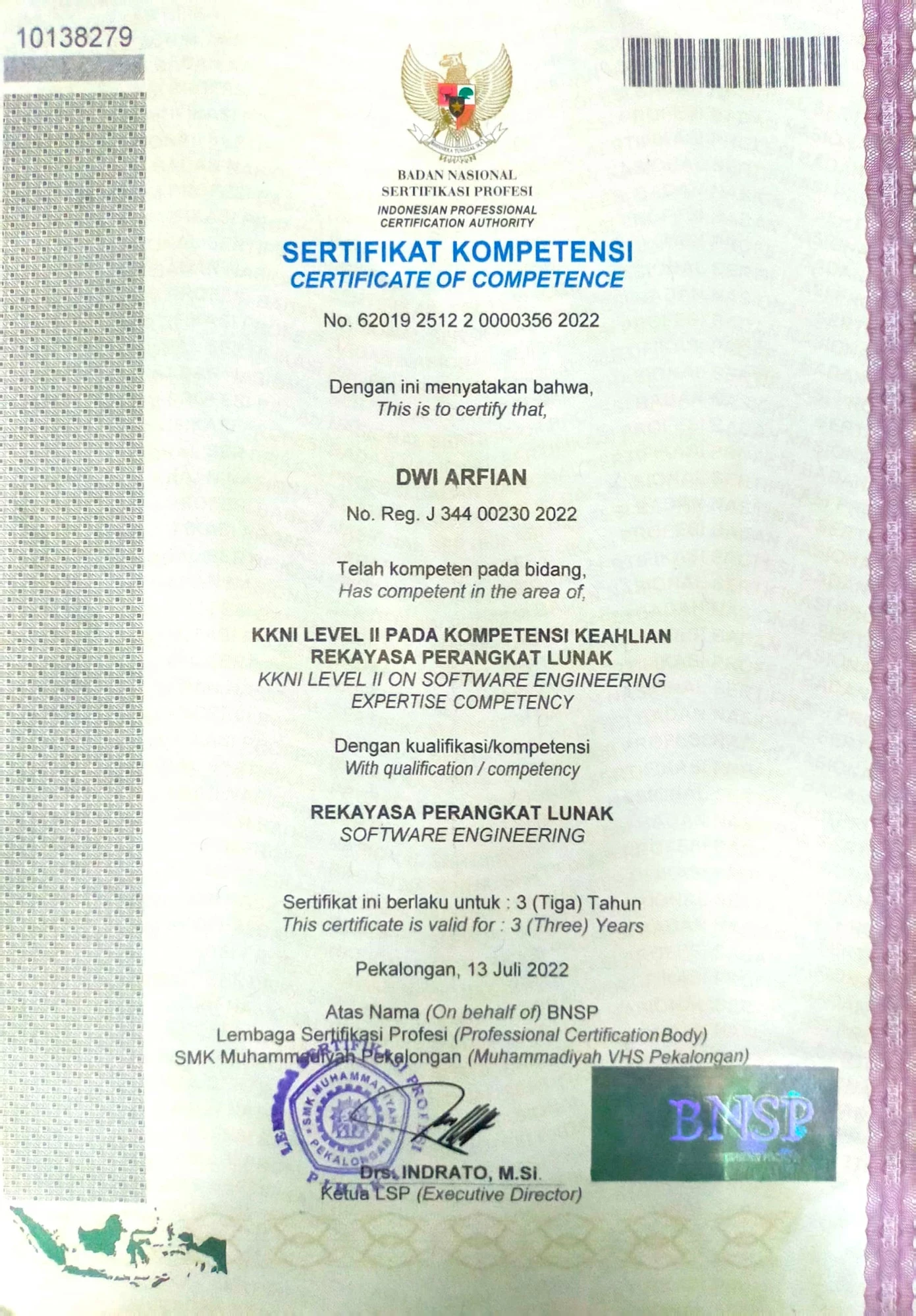 BNSP - Rekayasa Perangkat Lunak