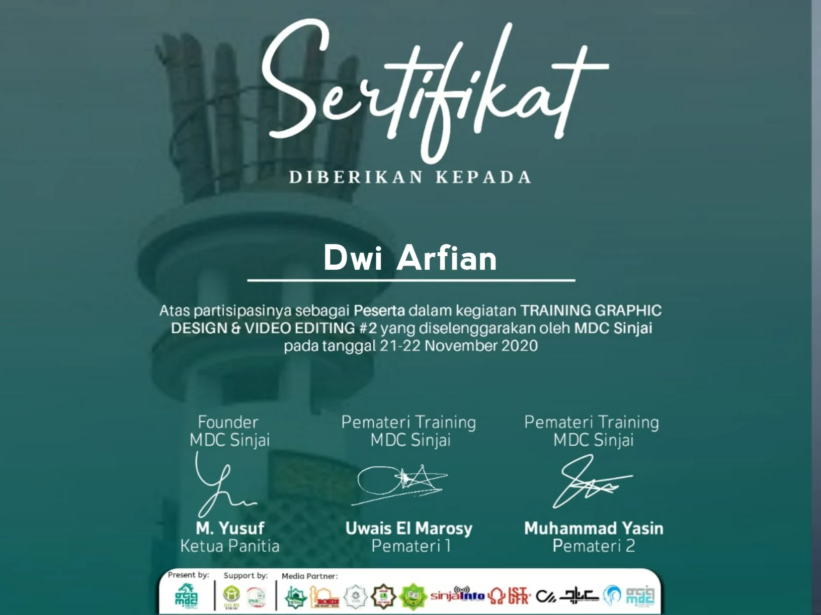 Sertifikat Sinjai Desain