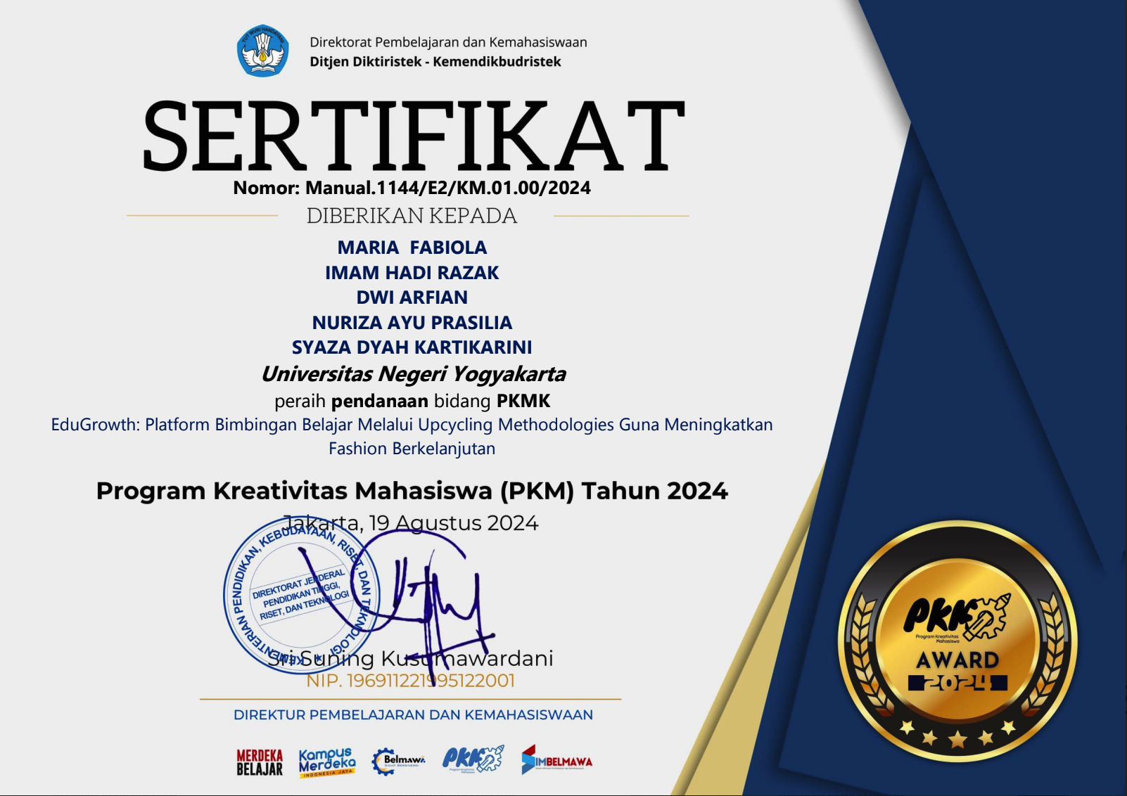 Pendanaan PKM-K
