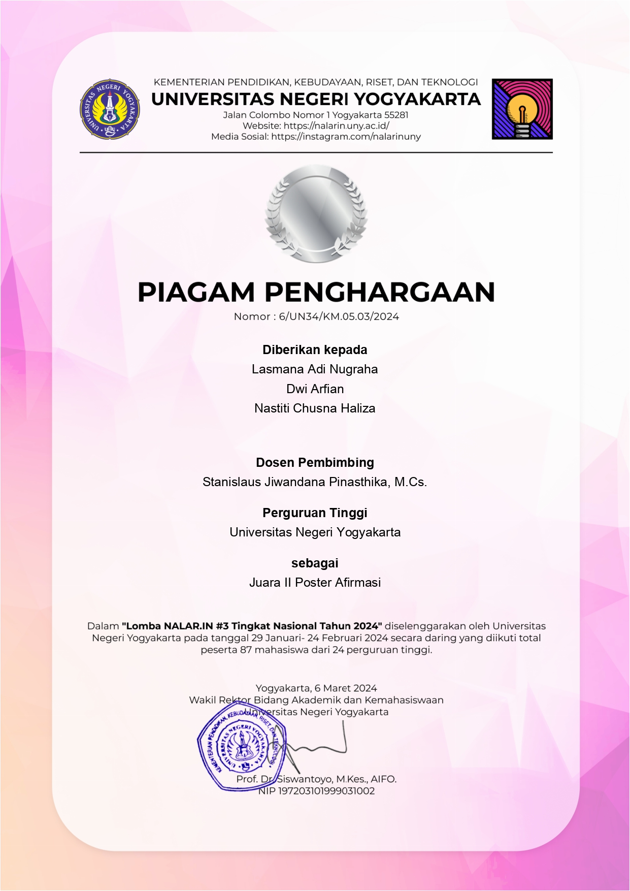 Juara 2 Poster Nalar.In