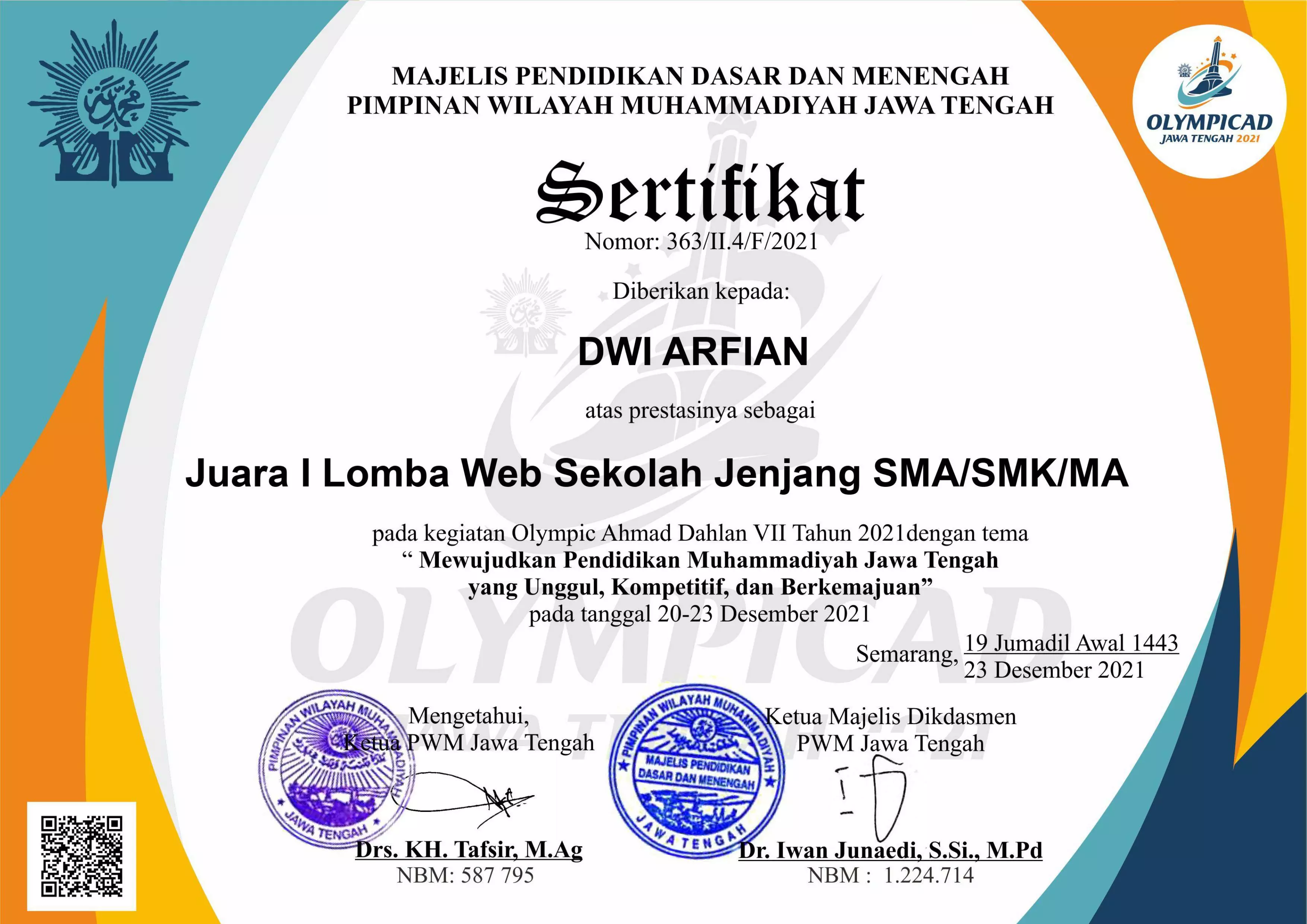 Juara 1 OlympicAD