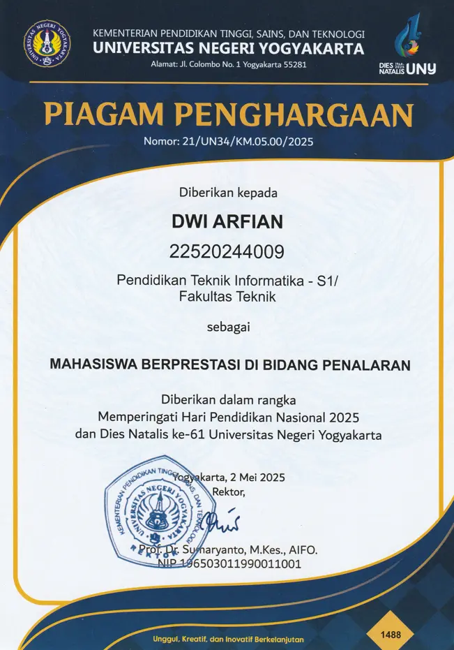 Mahasiswa Berprestasi UNY 2025