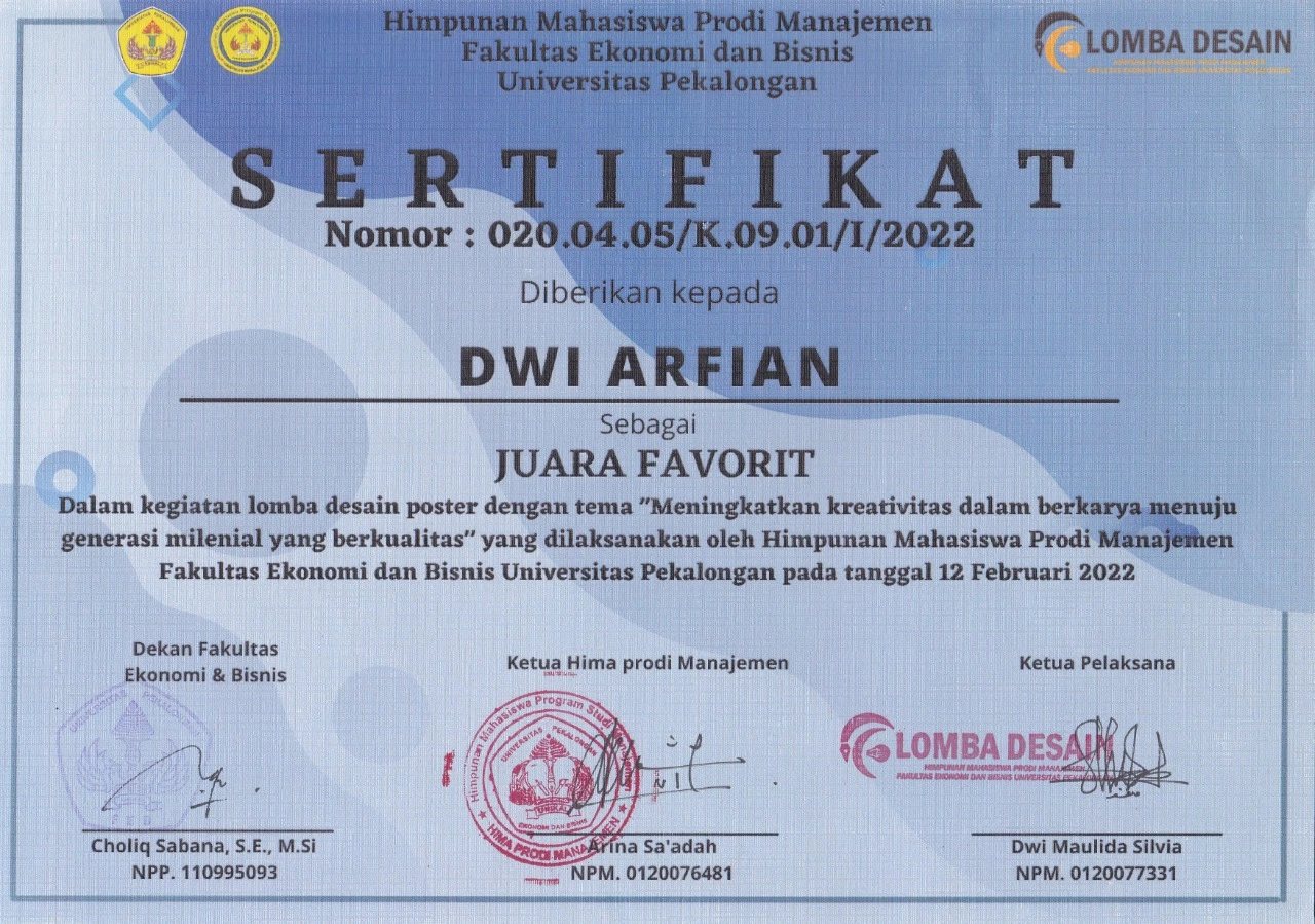 Juara Favorit Poster UNIKAL